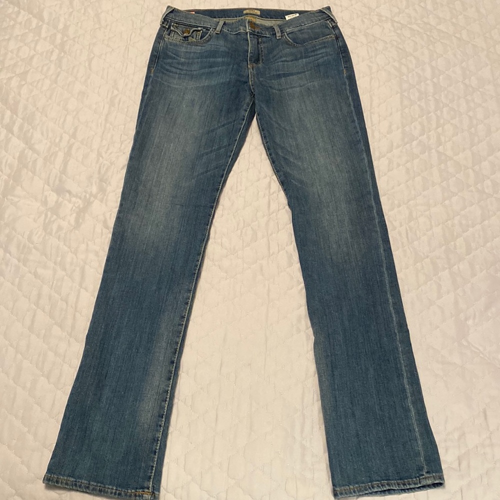True Religion Mid Rise Straight Jeans